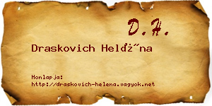 Draskovich Heléna névjegykártya